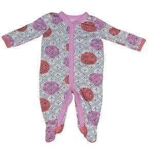 Lamaze Pink and White Patterned Footie